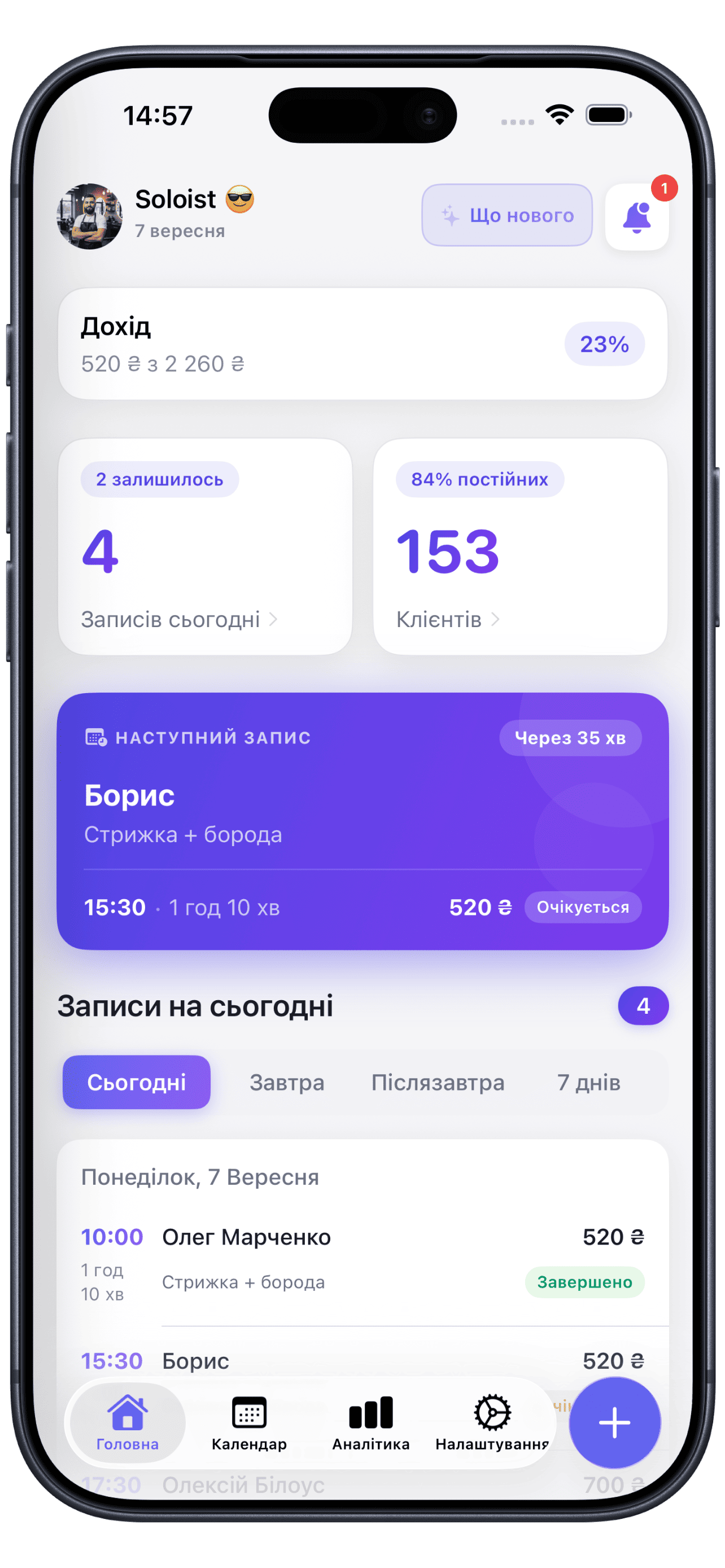 Головна сторінка, яка одразу каже, як справи