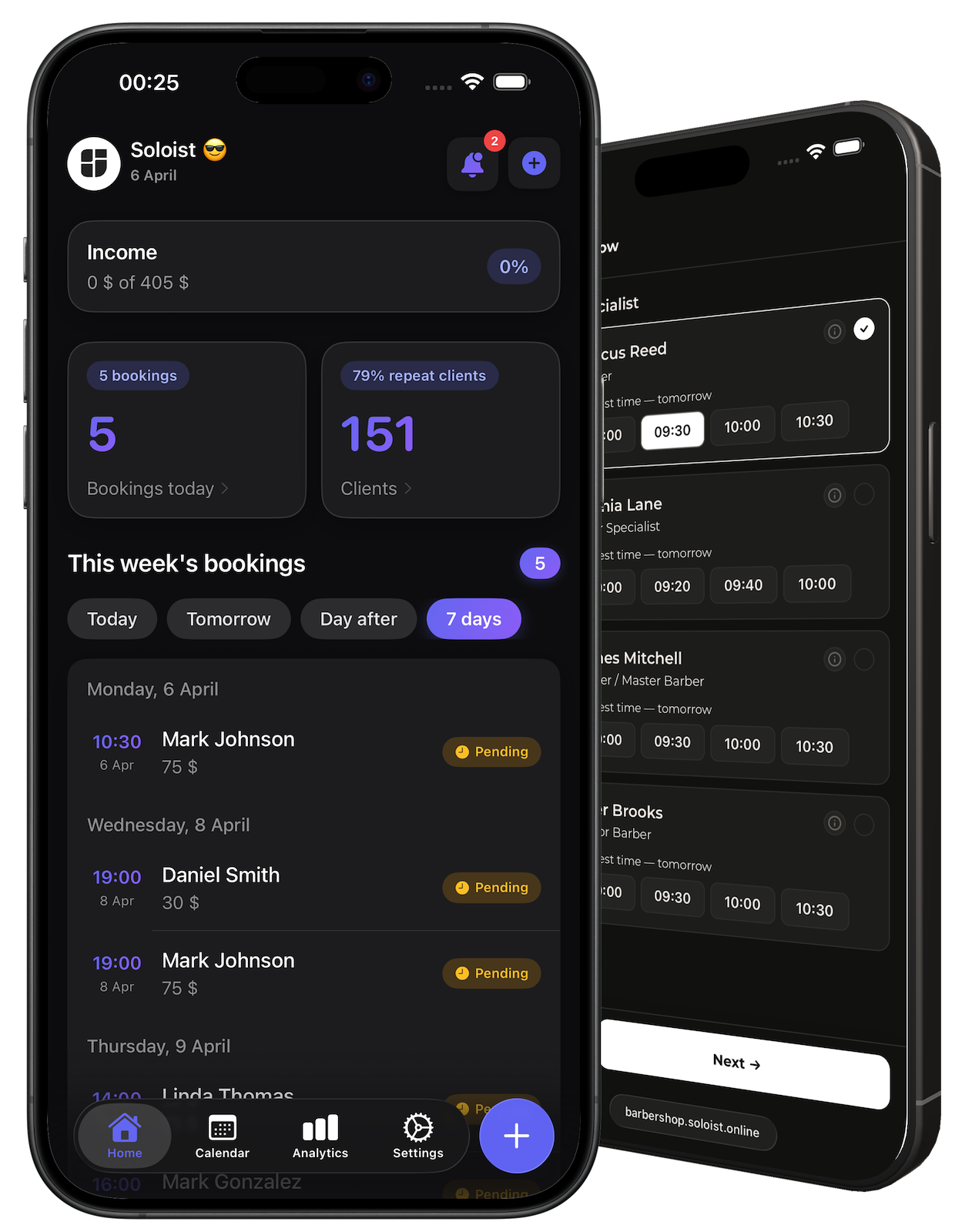 Soloist app — mobile app for online booking